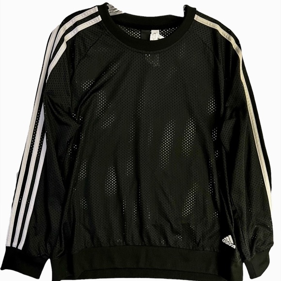 adidas Tops - Adidas Mesh Long Sleeve Pullover Top Size Large